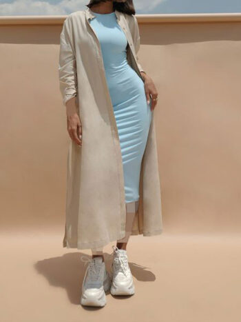 پیراهن بلند دکمه دار