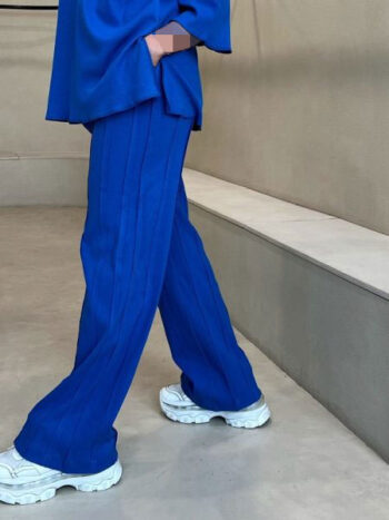 شلوار کش بافت نوار دار