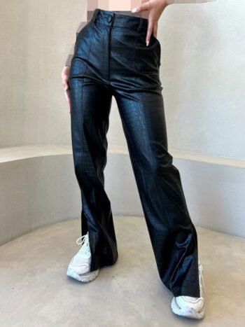 شلوار چرم مدل چاکدار پوستماری