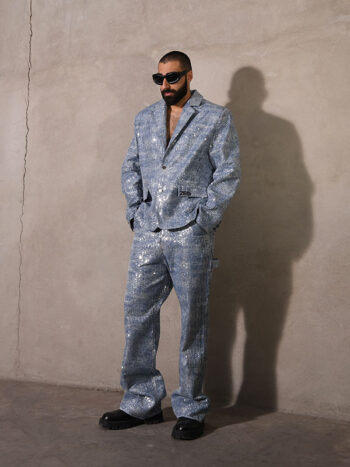 ِLIMITED DENIM SEQUIN BLAZER