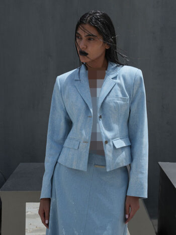 LIMITED DENIM CORSET BLAZER