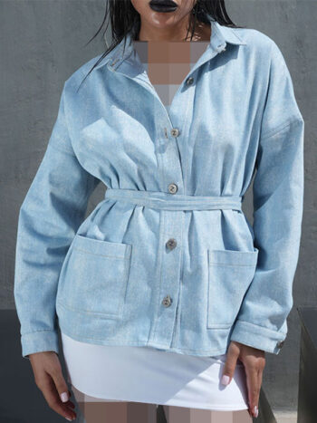 LIMITED DENIM BELTED JACKET